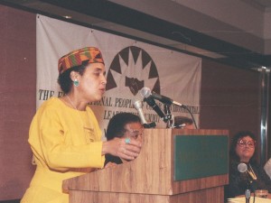  Dana Alston speaking at the First National People of Color Environmental Leadership Summit held in Washington, DC - 1991